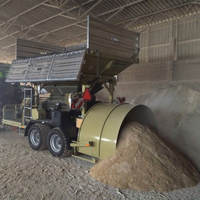 Mobile roller and crusher of wet grain with press bagger