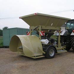 Mobile grain milling, crushing, rolling machines with press bagger